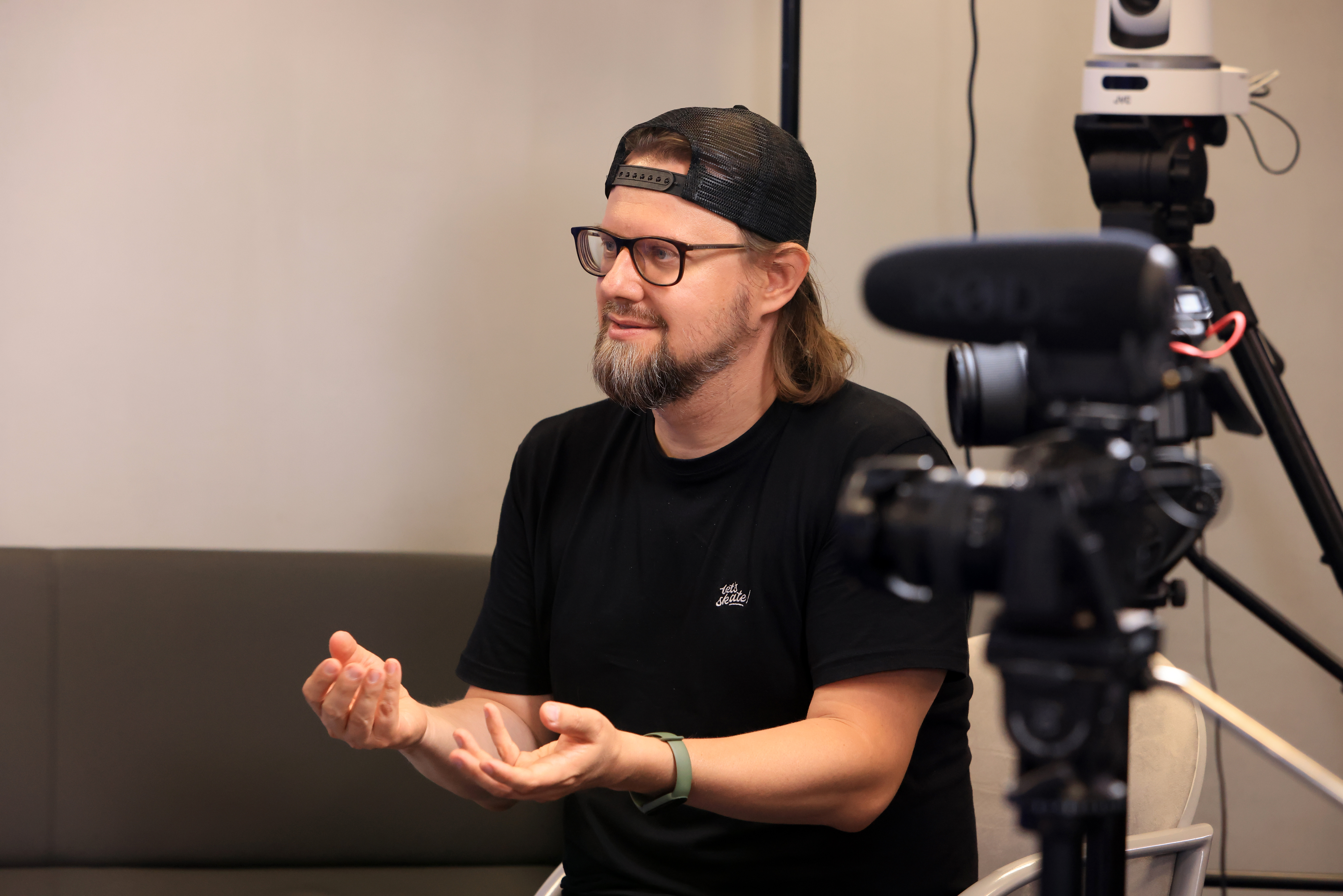 Tomasz Gezela na planie